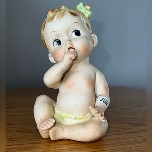 Porcelain Bisque Piano Baby Kewpee Figurine